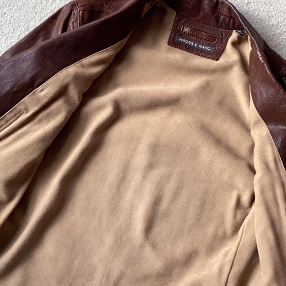 ANDREW MARC Waxed Leather Jacket - Picture 10 of 10